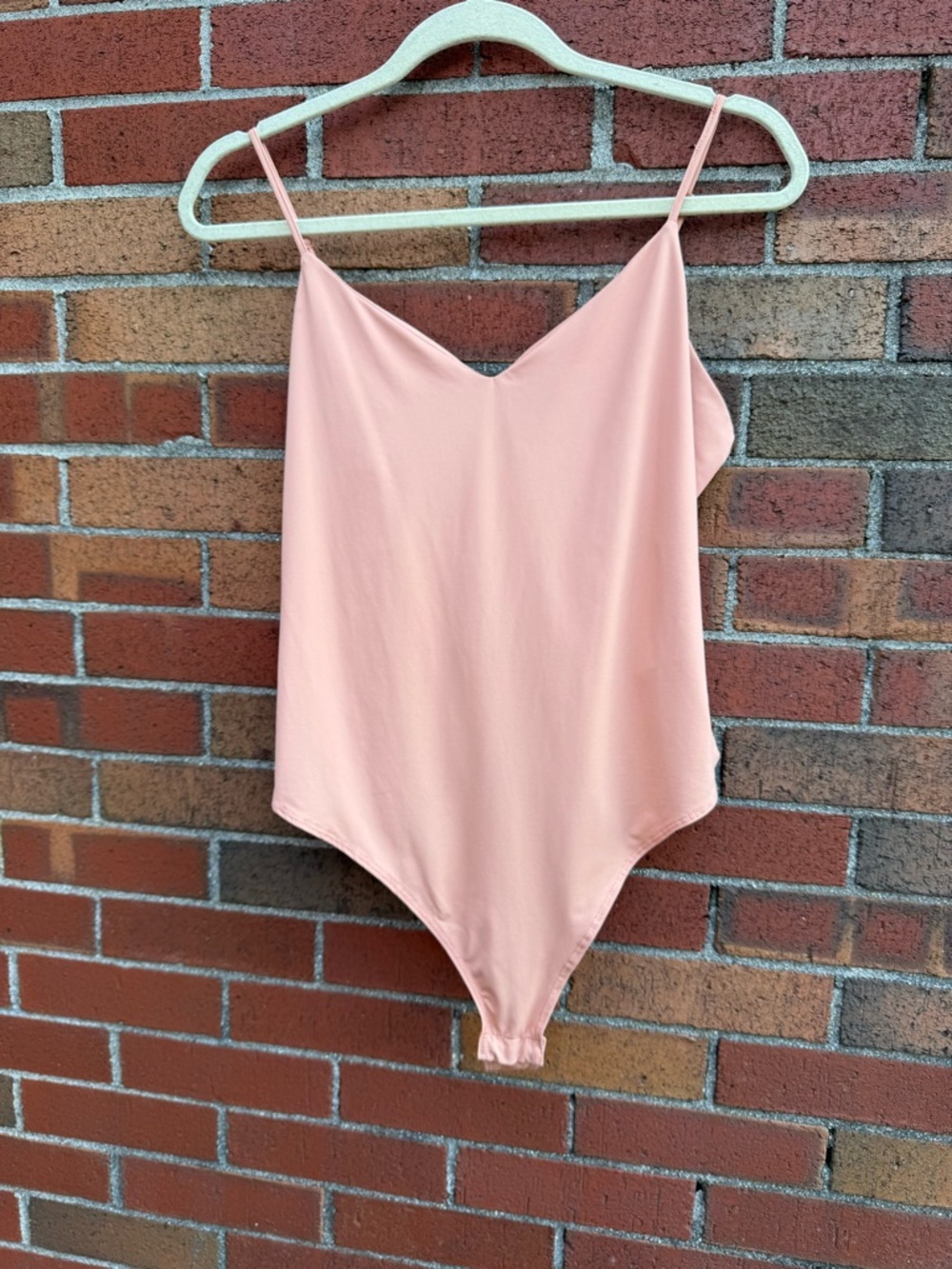 H&M Blush Pink Sleeveless Bodysuit Cami Minimalist Stretch Tank Top Medium